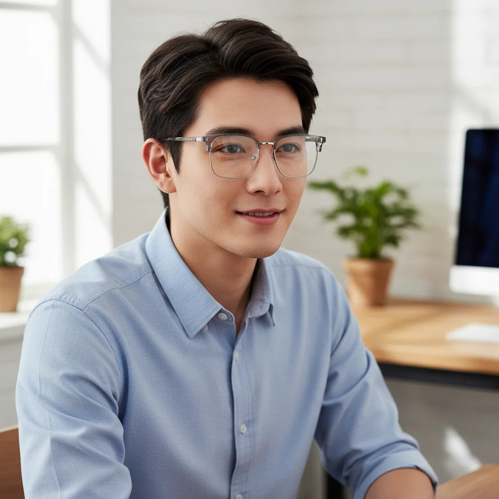PC Metal Photochromic Glasses Oval Black Grey Silver Reading Glasses Half Frame Anti Eyestrain Reading Glasses Men and Women