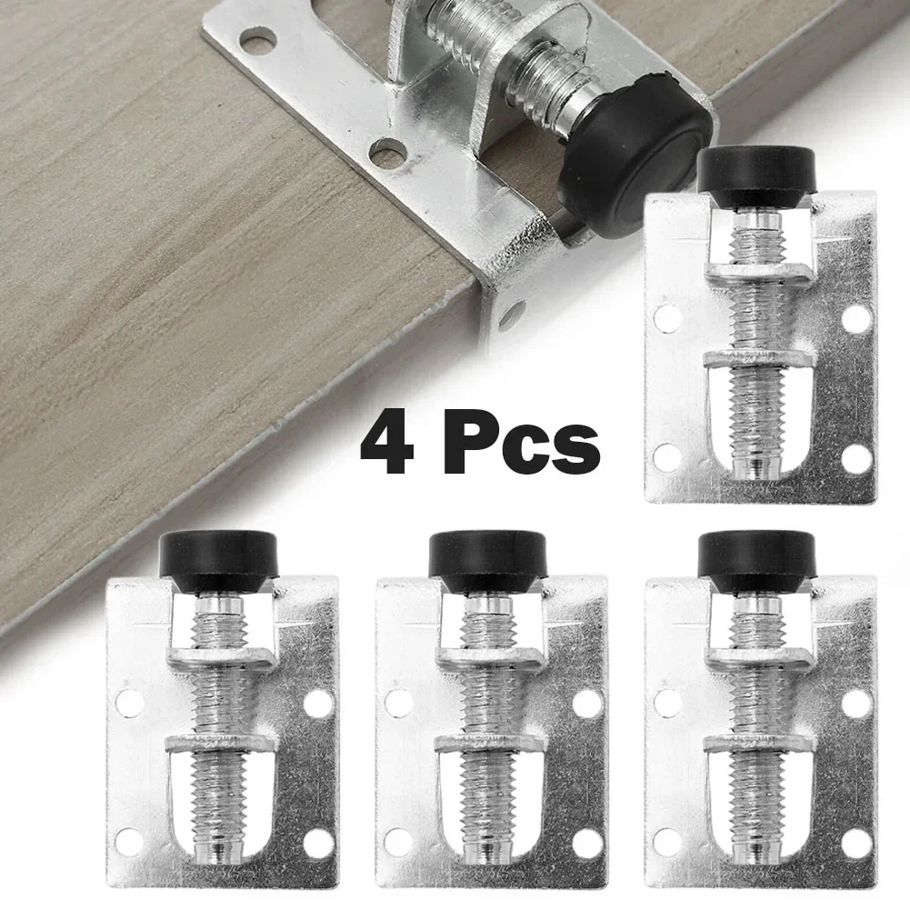 Silver Furniture Levelers Leveling Table Feet 4pcs Adjustable Furniture Accessories Raised Support Side Mounted