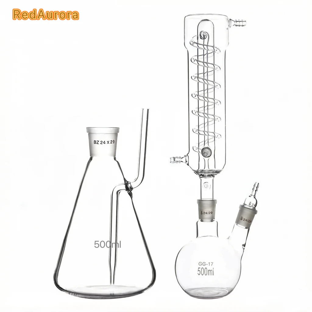 dispositivo-di-distillazione-dell'azoto-ammoniacale-completamente-automatico-e-integrato-con-condensatore-a-riflusso-e-imbuto-triangolare-e-a-ramo-inserito