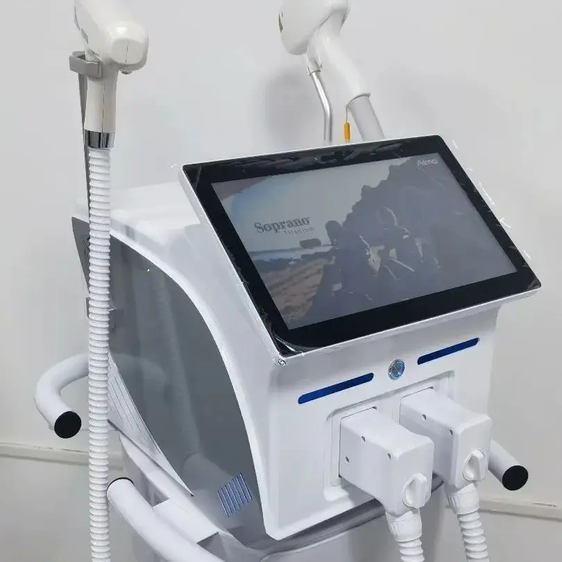 2025 Neue 2 in 1 808NM Eis Griff Diode Laser Permanent Haar Entfernung Q Schalter Nd Yag Tragbare Pico laser Tattoo Maschine 4000 watt