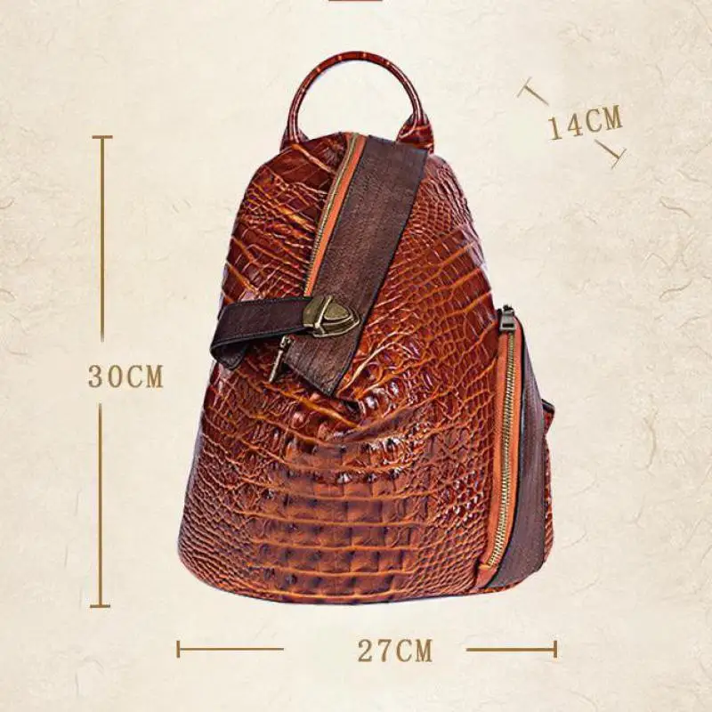 Johnature Vintage Embossing Genuine Leather Backpack Multipurpose Women Bag Natural Real Cowhide Handmade Travel Backpacks