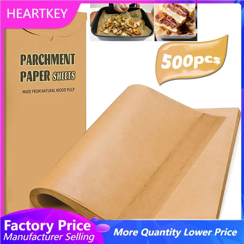 Baking Oilcloth Craft Paper Kitchen Paper Bbq Set Parchment Baking Cooking Non-Stick Precut Unbleached Parchment Paper Sheets