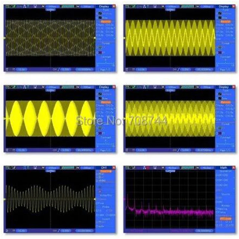 Hantek-Oscilloscope à stockage numérique DSO5072P, 70MHz, 2 canaux, 1GSa/s, longueur 24K, USB