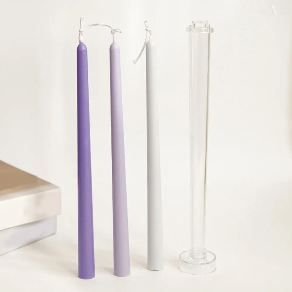 3Pcs Plastic Molds Taper Mold DIY Making Kit Handmade Creative Wax Mold Plastic Molds for Candles