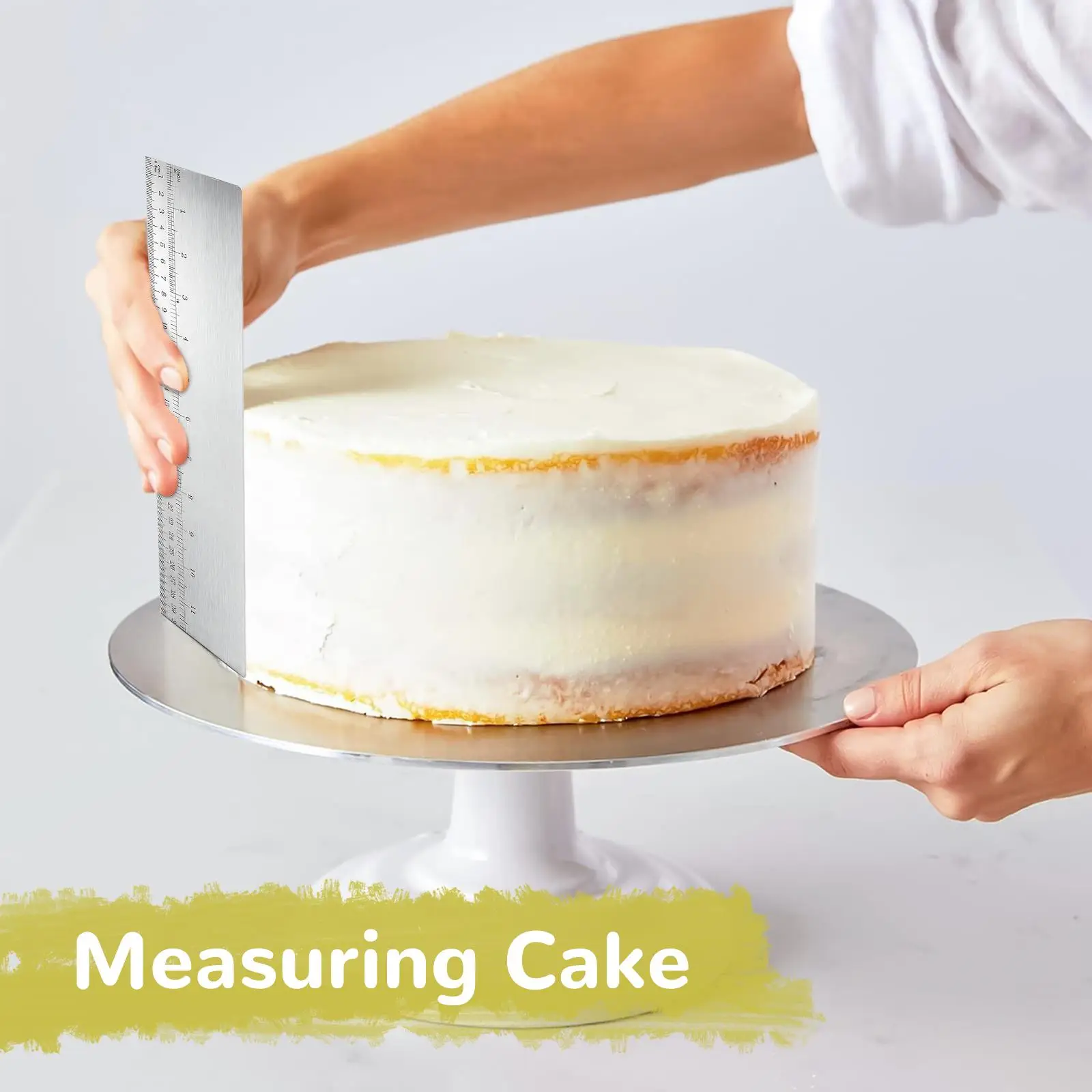 Cake Cream Scraper Home Bakery Universal Baking Accessories Stainless Steel Manual Surface Smoother Bakeware Accessory