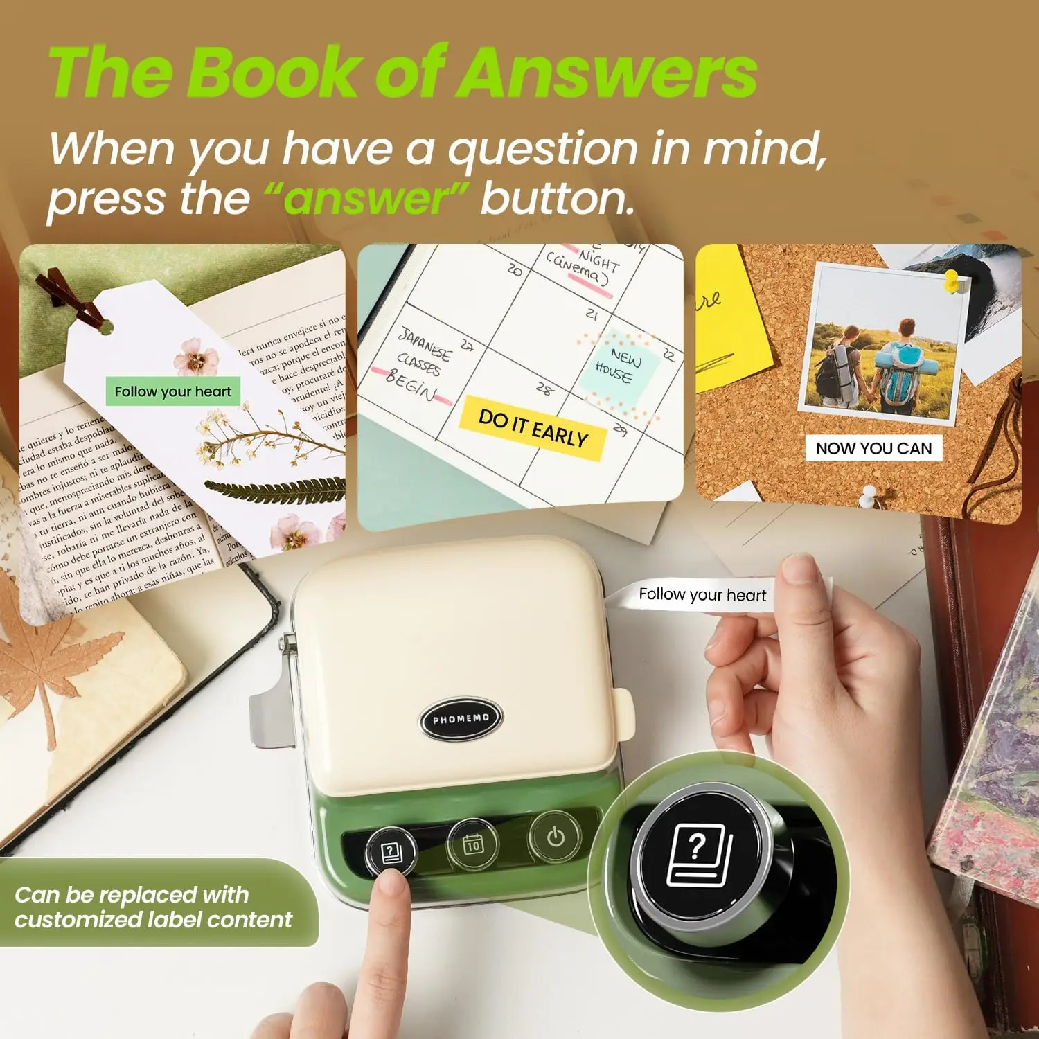 Phomemo P15 Thermal Transfer Label Printer, Portable Ribbon Bluetooth Wireless Label Maker for DIY Tag Creation