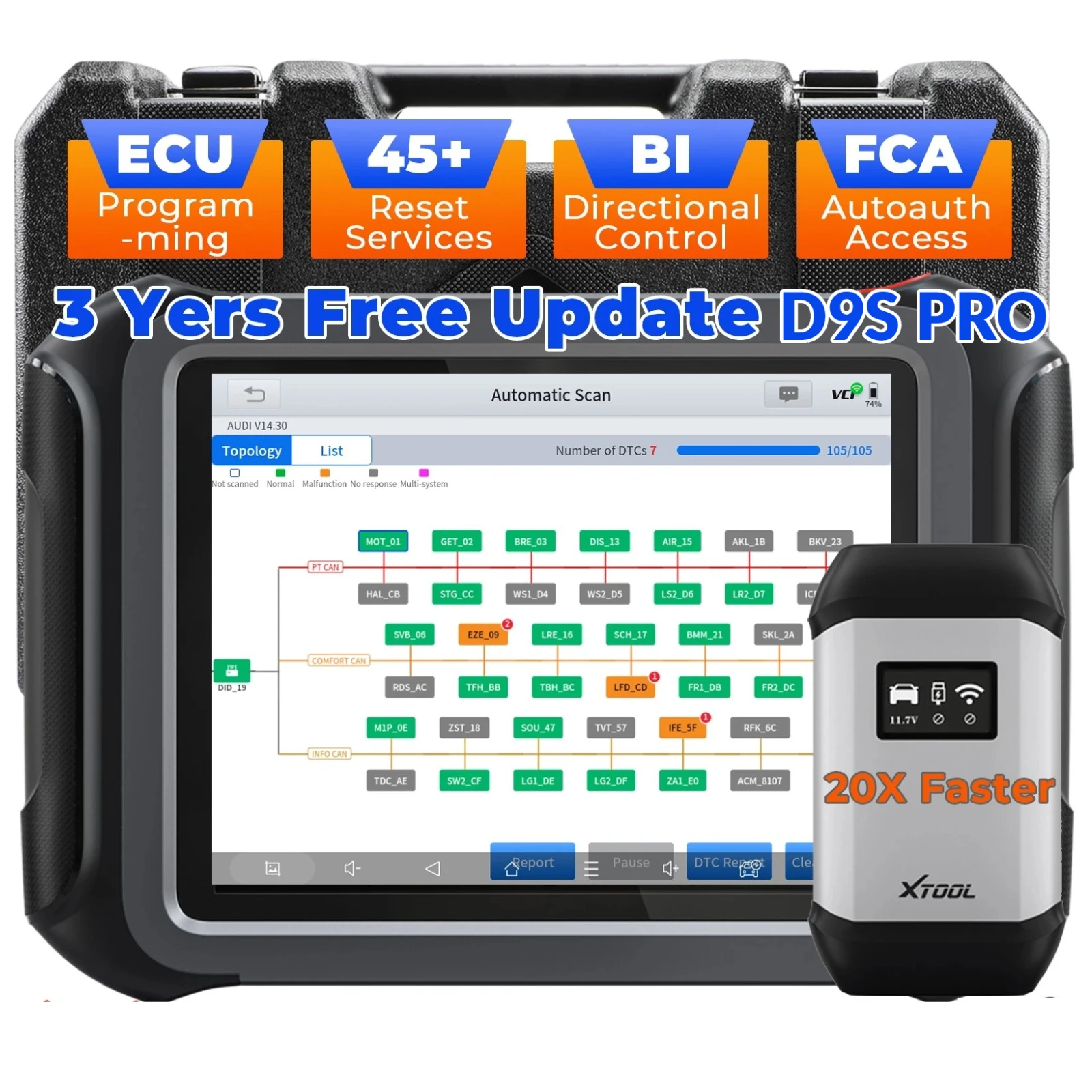 Car Diagnostic Tool - Strumento Diagnostico Xtool D9s Pro per