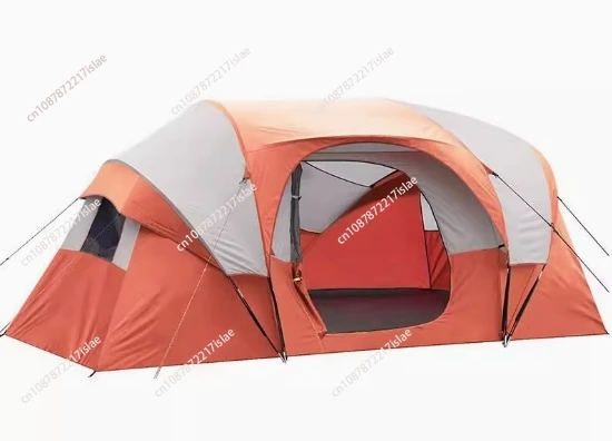 Outdoor camping tent for 8 people Outdoor camping tent, family going out double-layer thickened rainproof large tourist shed