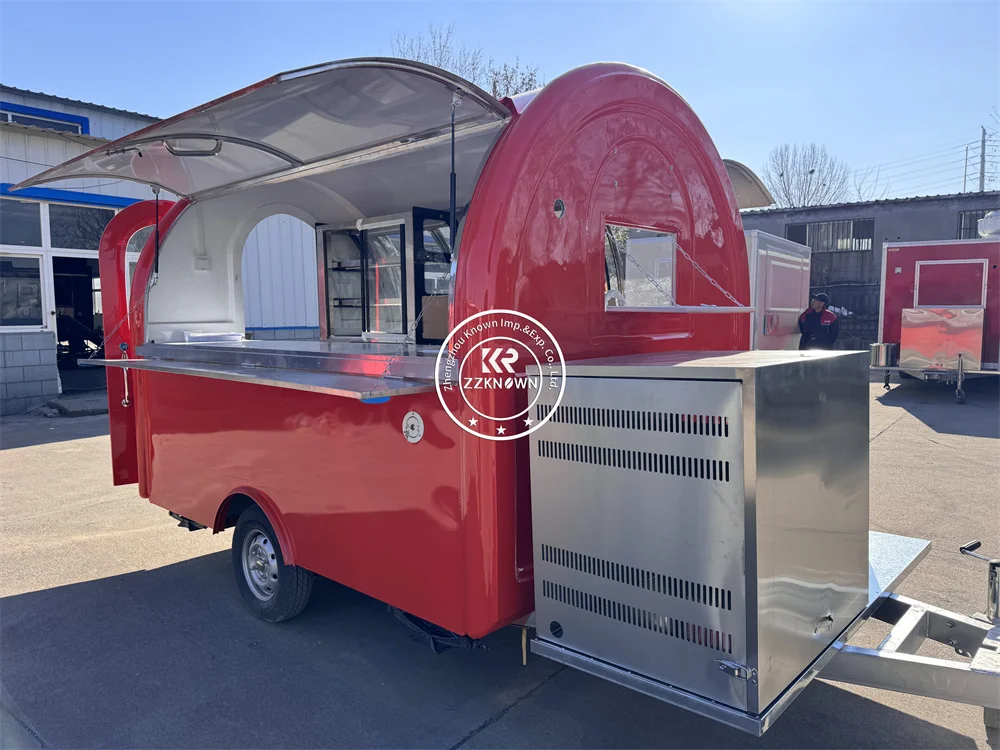 Remorque alimentaire DOT Concession, kiosque à café mobile, chariot à crème glacée, camion de rue, camion de nourriture, cuisine mobile, entièrement équipée