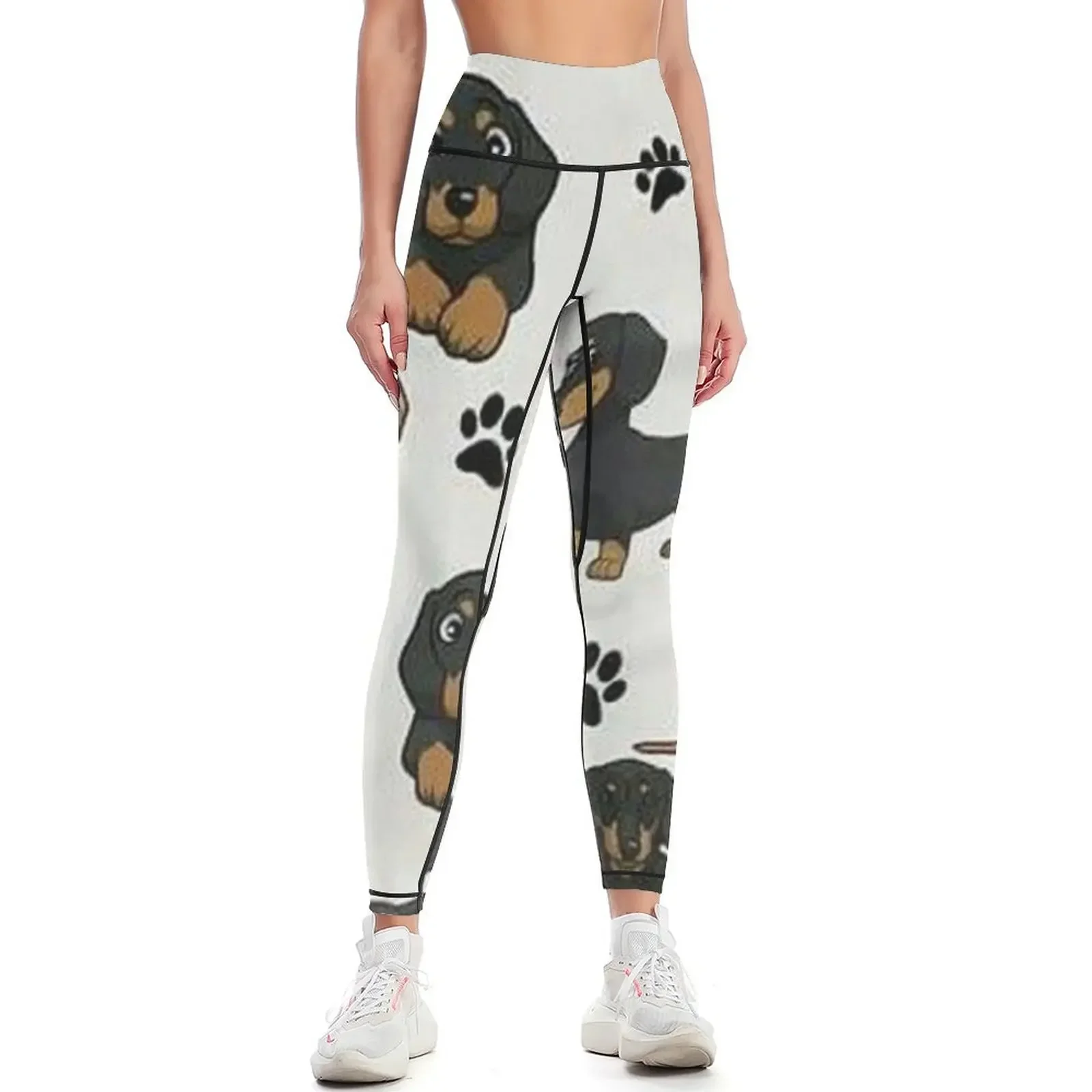 

Dachshund Dog cartoons cute Leggings sportswear gym Legging sexy woman sports shirts gym jogging pants Womens Leggings