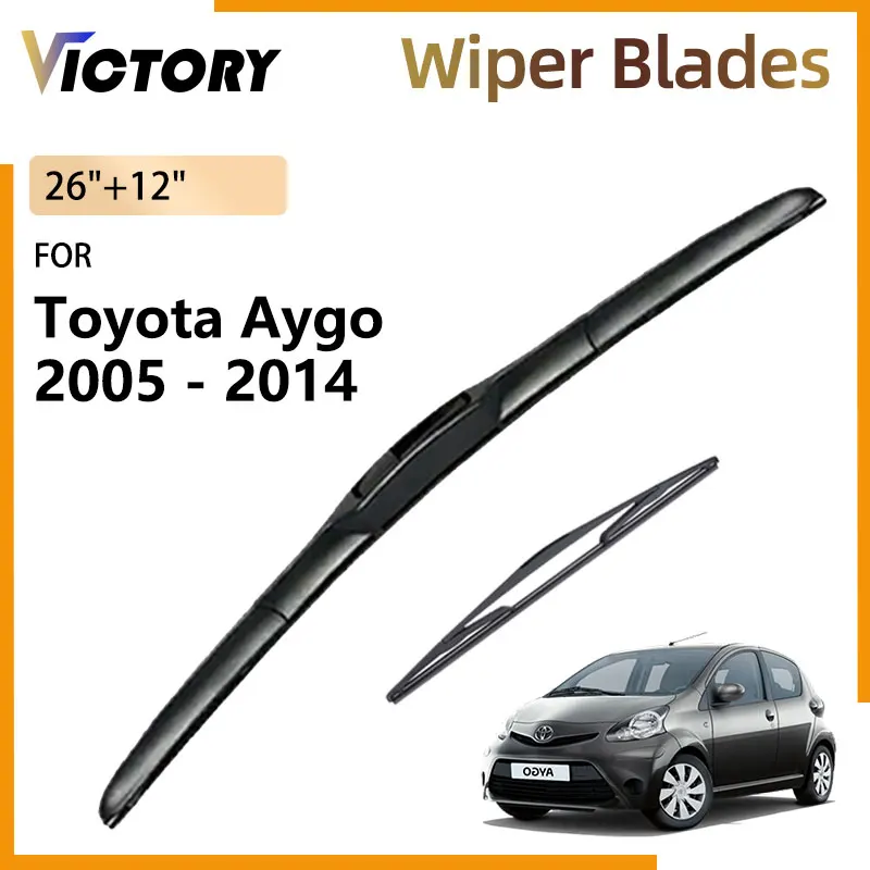 

For Toyota Aygo 2005 - 2014 2012 2011 2010 2008 2007 Peugeot 107 Citroen C1 Accessories Front Rear Wiper Blades Window Brushes