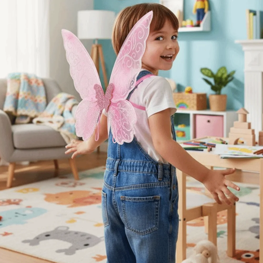 

Фэнтези красочные крылья бабочки феи из органзы блестящие крылья для косплея ручной работы костюм крыльев эльфа для взрослых и детей