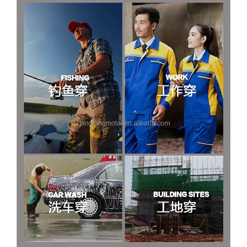 2023 Hot Sale Unisex Soft Rubber Knee Boots Waterproof Fishing Waders with Soft Sole view 5