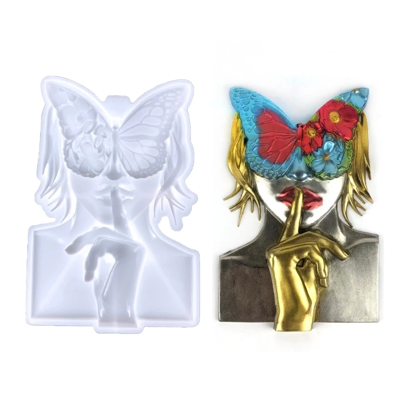 Silicone Resin Mold with 3D Butterfly Lady Figures Designs Suitable for Making Cakes Chocolates Must Have for DIY Lovers