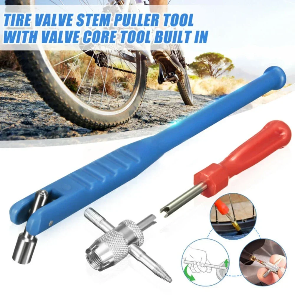 Tire Valve Stem Puller Tube Metal Tire Repair Tools Valve Stem Core Car Motorcycle Remover