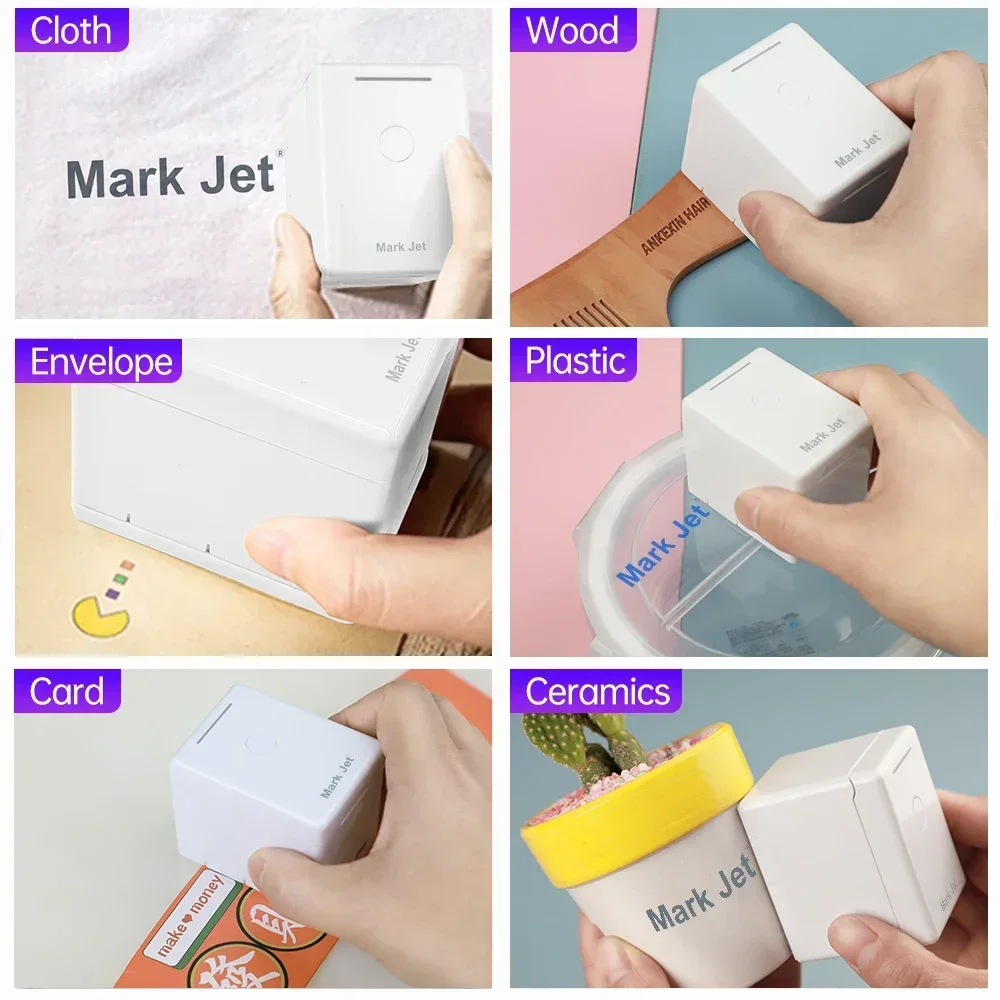 IN STOCK Mark Jet Mini Color Printer Portable Handheld Inkjet Printer WIFI Wireless Connection PrinCube DIY Label Printers