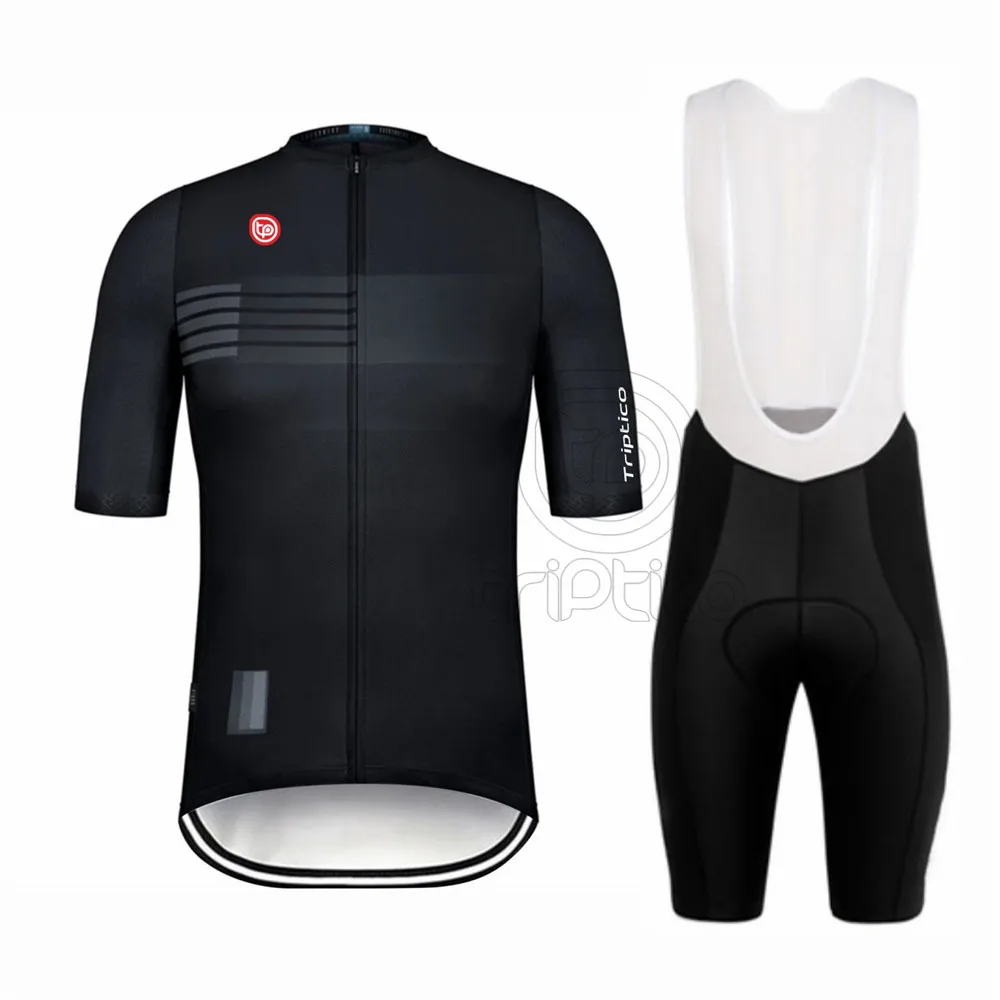 

New Triptic Men Short Sleeve Jersey Sets Ropa Ciclismo Hombre Summer Cycling Clothing Triathlon Bib Shorts Suit Bike Uniform