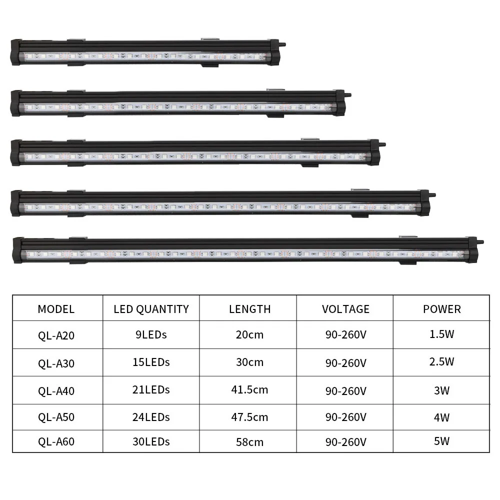 Free Shipping 12-46CM 5050 RGB LED Aquarium Light Fish Tank Submersible Light Aquatic Air Bubble Oxygenation Lamp EU US Plug