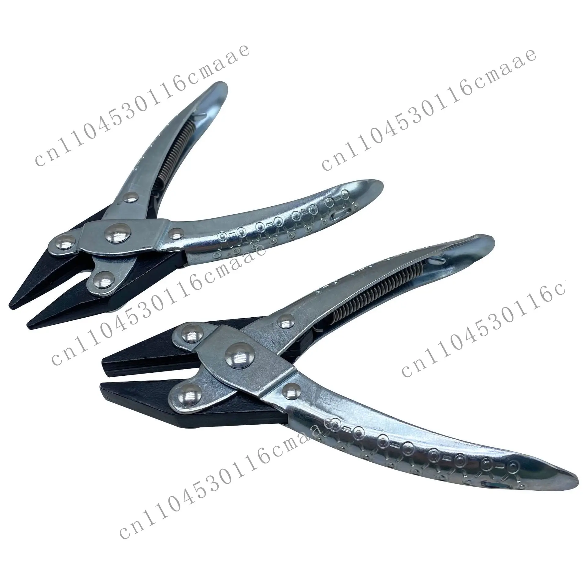 Spring-loaded stainless steel pliers for jewelry ring holder round clamp tool
