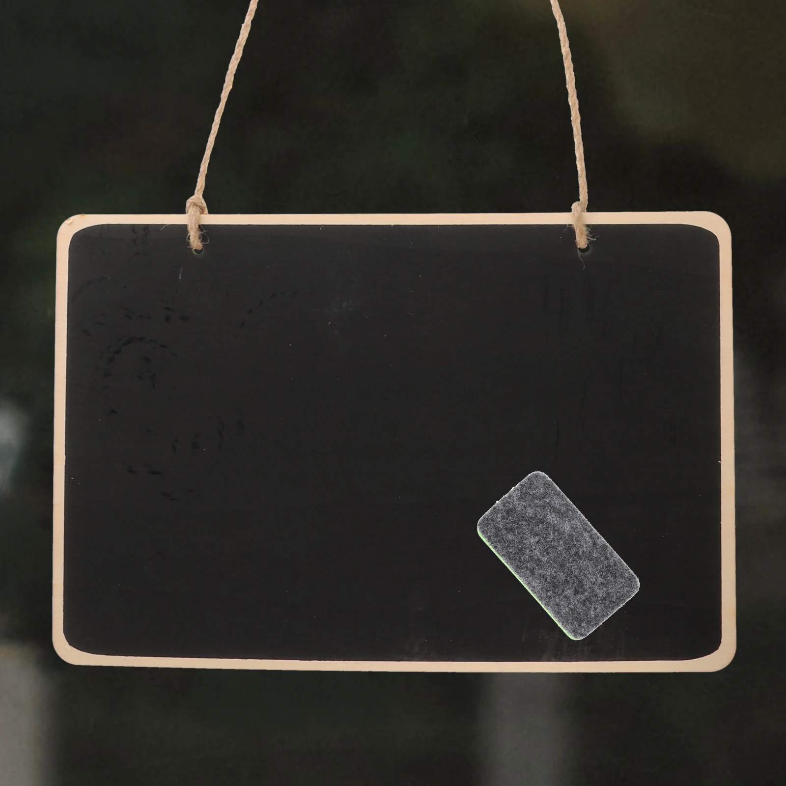 

Mini Chalkboard Wooden Sign Reusable Door Memo Board Hanging Decorative Blackboard for Home Cafe Chalkboard Sign