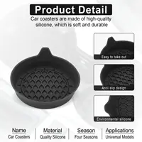 New Car Cup Holder Coaster Silicone Cup Holder Insert Universal Non-Slip Cup Holders Car Accessories Interior Silent Cup Pad 5