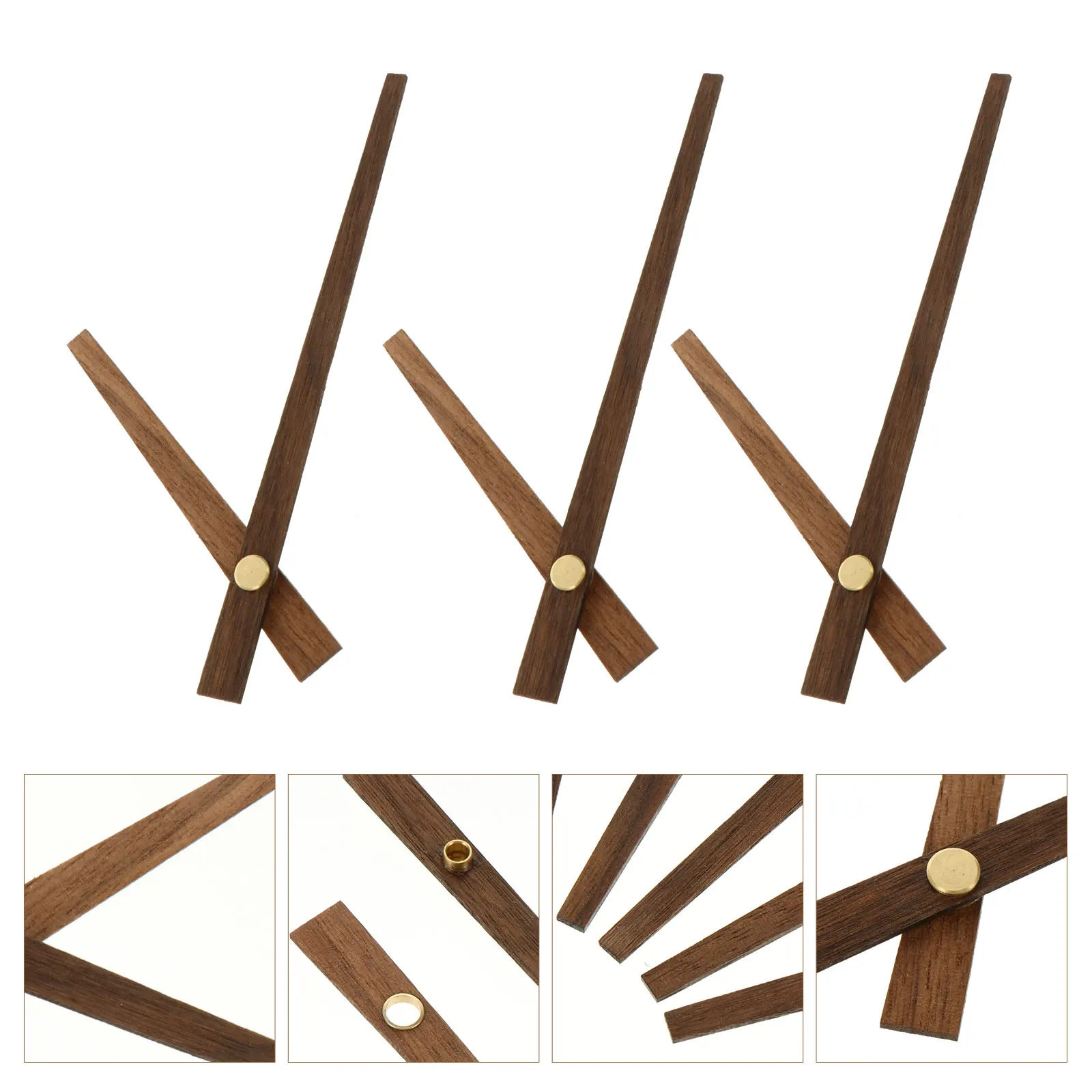 

5 Sets Wooden Hand Clock Small Mechanism Vintage Components Crafting Movement Hands Only Same Style Sports