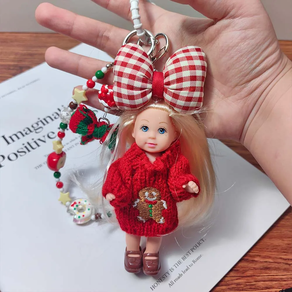 

Милая рождественская черная кожа, африканская кукла принцессы для девочек, брелок, подвеска, милая модная сумка, декор, подвижная кукла, Рождественский подарок