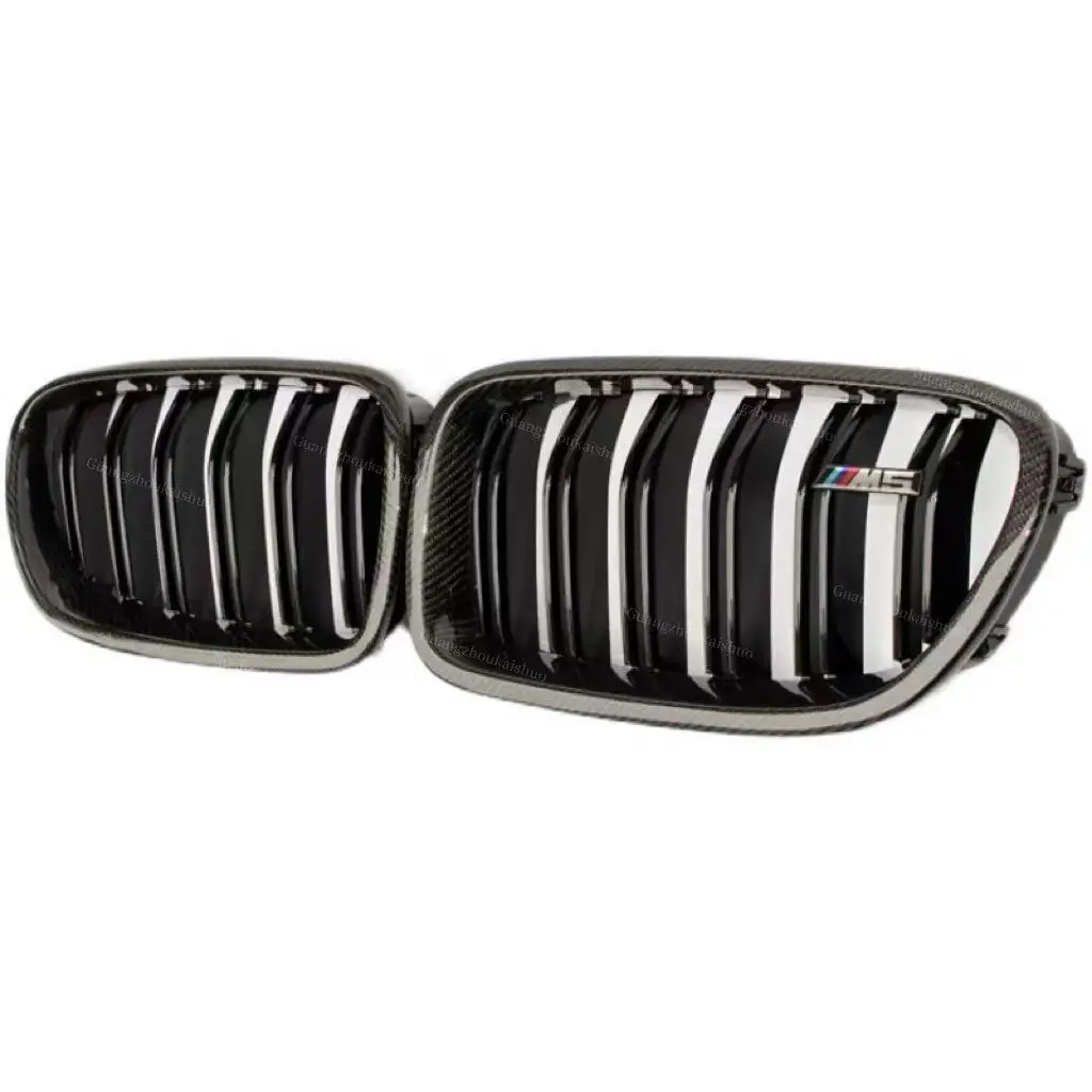 

Double Line Carbon Fiber Front Bumper Grille for Bmw 5 Series F10 M5 Car Accessories Body Kit