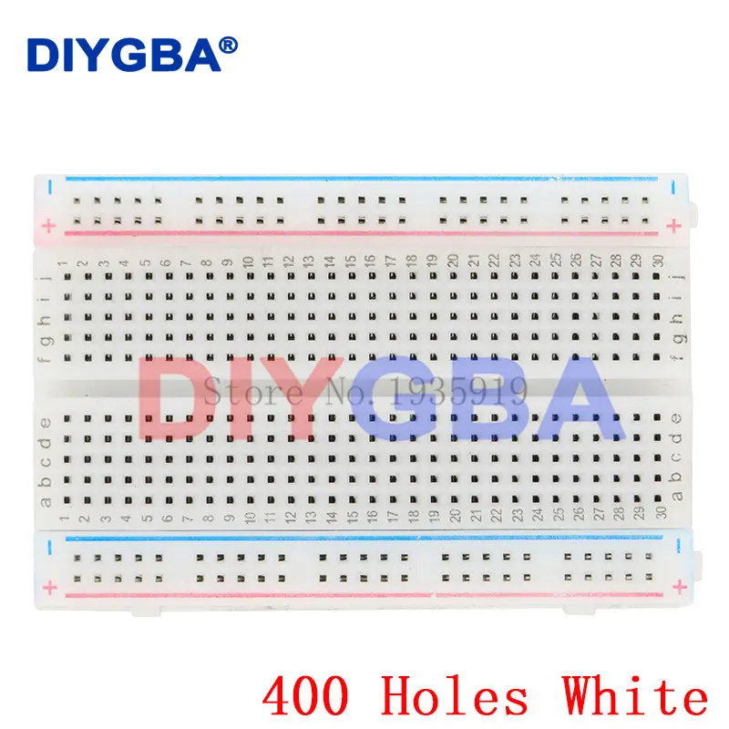 10pcs Mini bread board/breadboard 8.5cm x 5.5cm 400 holes Transparent/White DIY Electronic experimental Universal PCB