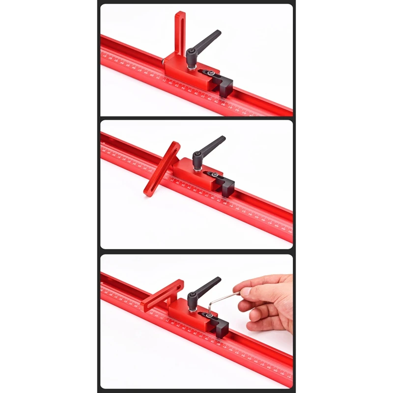 1 قطعة الوجه الجدول الداعم الشريحة السكك الحديدية وقف T-السكك الحديدية النجارة DIY أداة الأحمر والأزرق والأسود