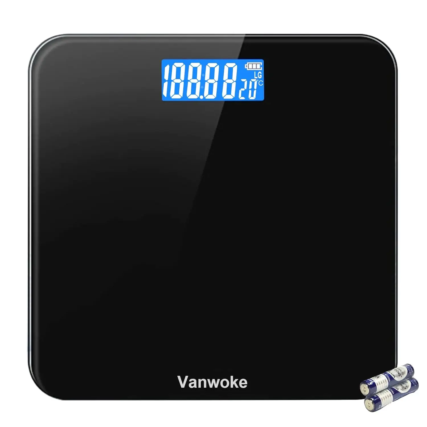 

Digital Bathroom Scale with High Precision Sensors, 400Lb Capacity, Blue LCD Display
