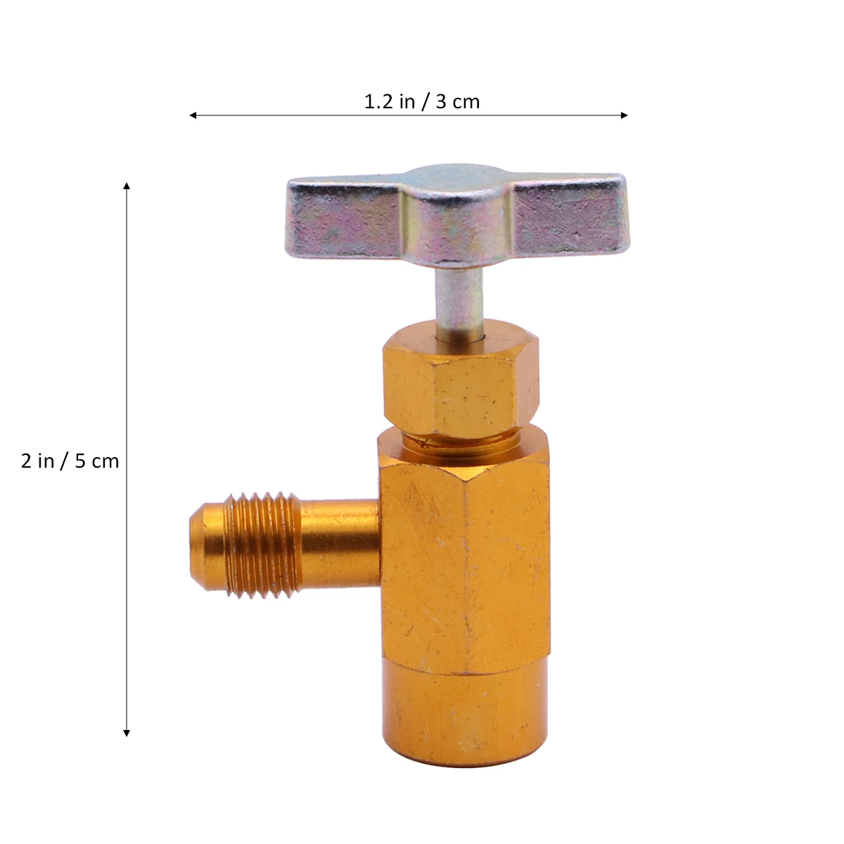 

Refrigerant Can Tap Tool Brass R134A Adapter For 1/2" Threaded Ac Hoses T Handle Design Easy Open Close Valve For Reusable