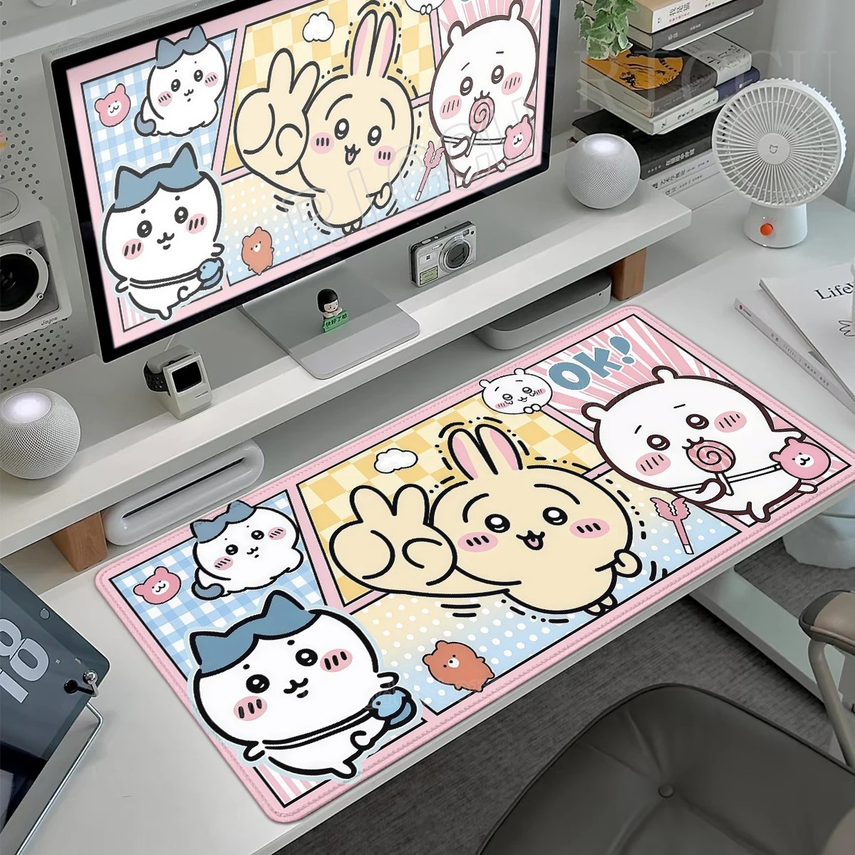 

Cute Anime Chiikawas Mousepad Gamer Computer Non-slip Mouse Pad XXL Keyboard Exrended Table Mat PC Cabinet Pads Desk accessories