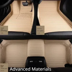 Striped Pu Leather Car Floor Mat for BMW 2 Series F45 Active Tourer 2013-2020 Years Interior Details Car Accessories Carpet