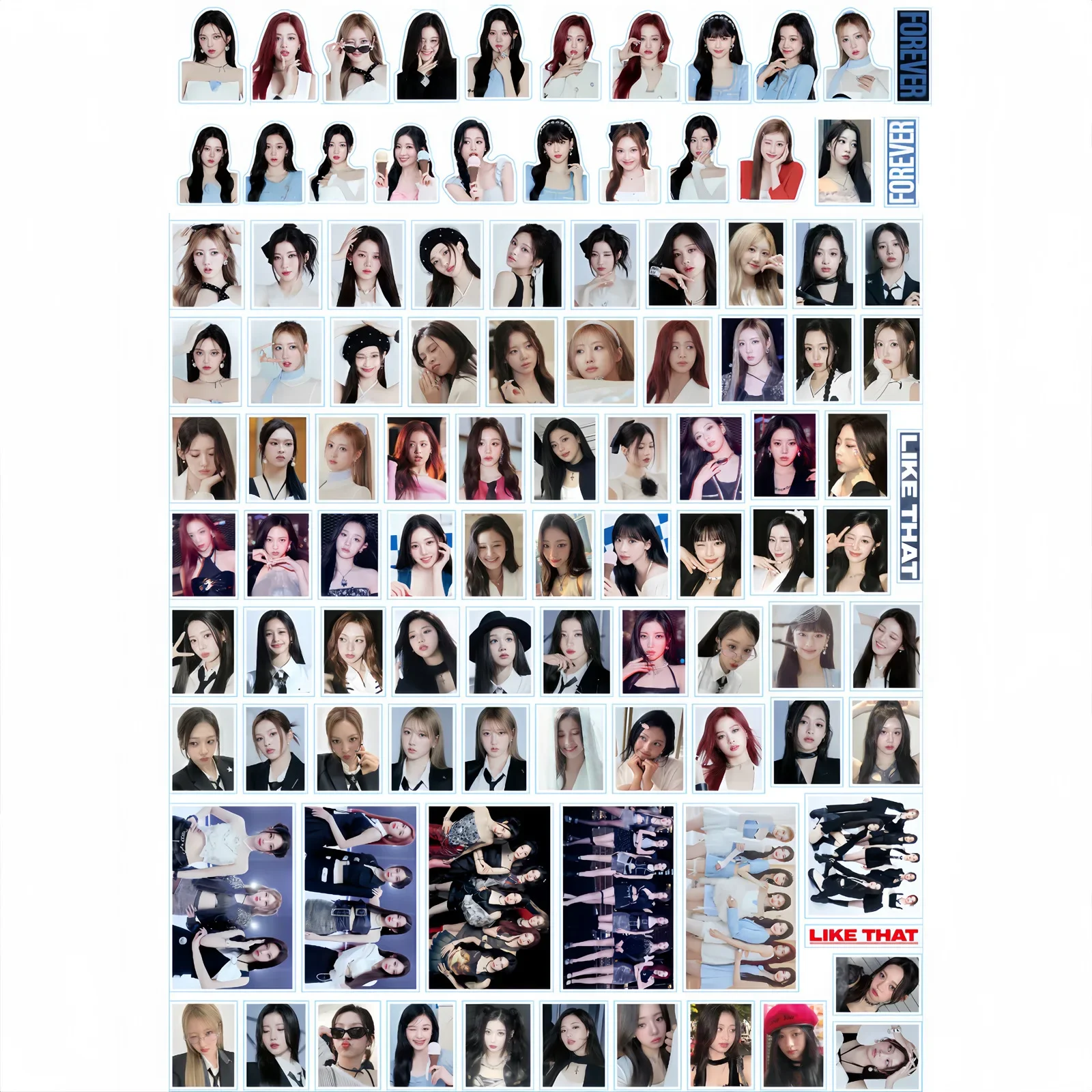 100Pcs Idol BABYMONSTER Sticker New Album FOREVER AHYEON Like That Sticker ASA AHYEON RAMI RORA Girl Group Fans Gifts