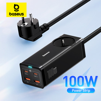 Baseus 100W GaN3 Pro Desktop Charger Power Strip Charging Station Fast Charger For iPhone 15 14 13 Pro Max Xiaomi Samsung Laptop