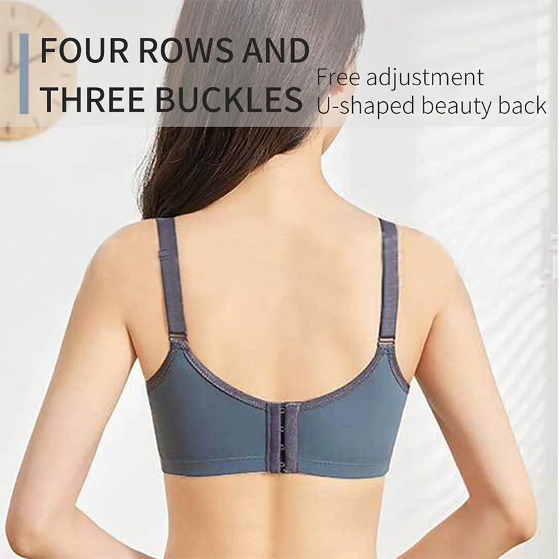 LERVANLA 818 Mastectomy Bra with Pocket  Breast Form Pads Included  Adjustable  Cotton Comfort and Leisure