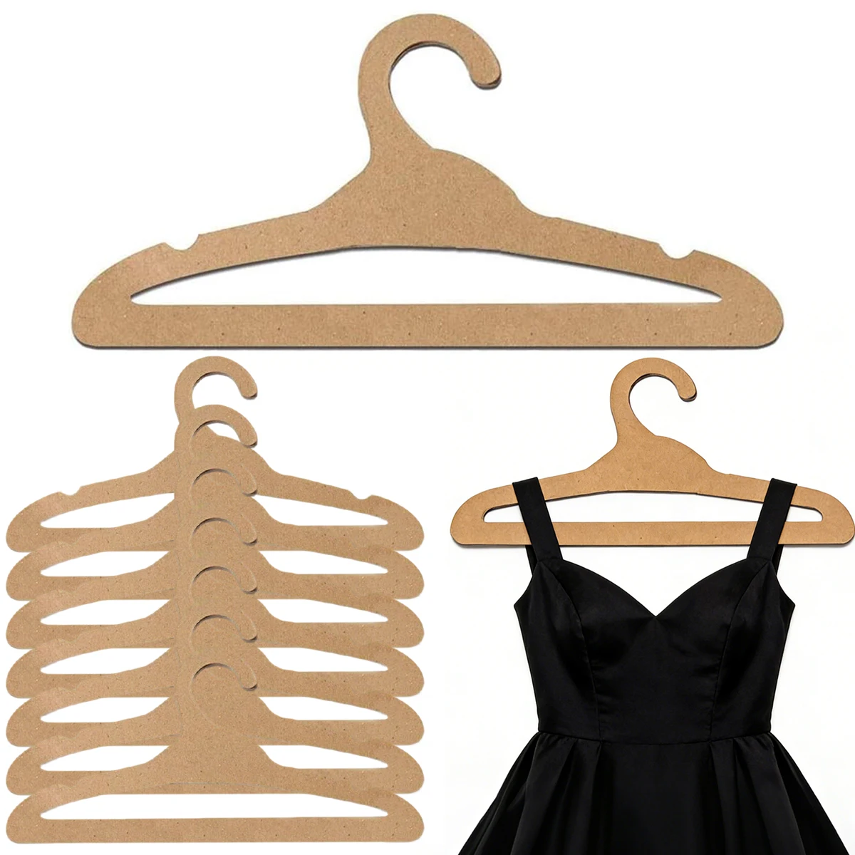 10/20 PCS Disposable Cardboard Hangers  Outdoor Travel Camping Clothes Hangers for Garment Stores Pop-Up Events