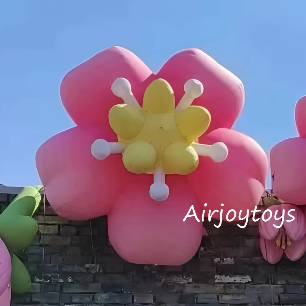 Inflatable snowflake air mold Christmas hanging lights mall atrium bar party event tour stage props