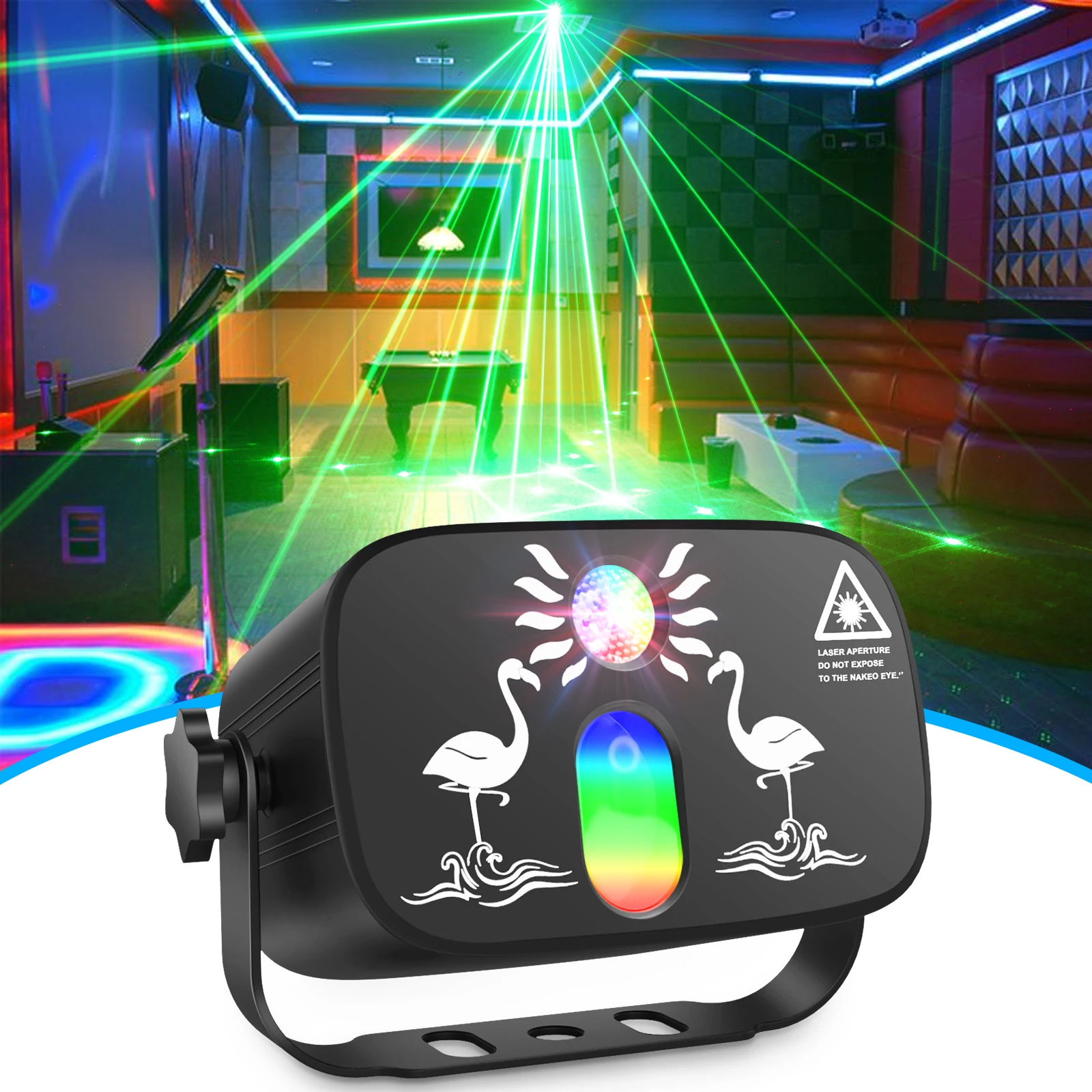 

RGB + RG Party Light с дистанционным управлением для сценического освещения Disco Light