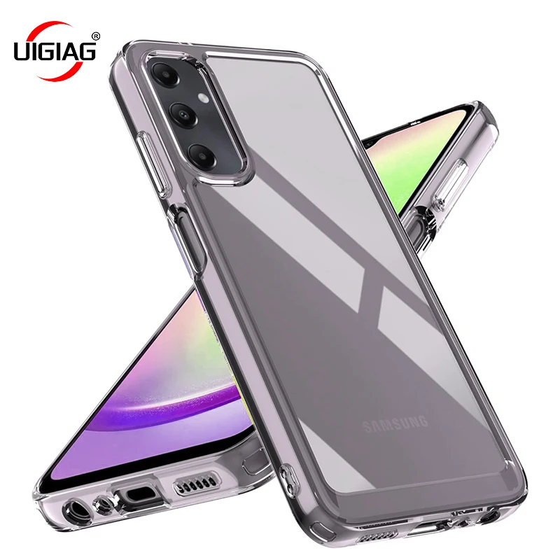 Luxury Clear Hybrid Hard PC Case For Samsung Galaxy S24 S23 S21 S20 FE S22 Plus Ultra Silicone Soft Back Cover Shockproof Shell