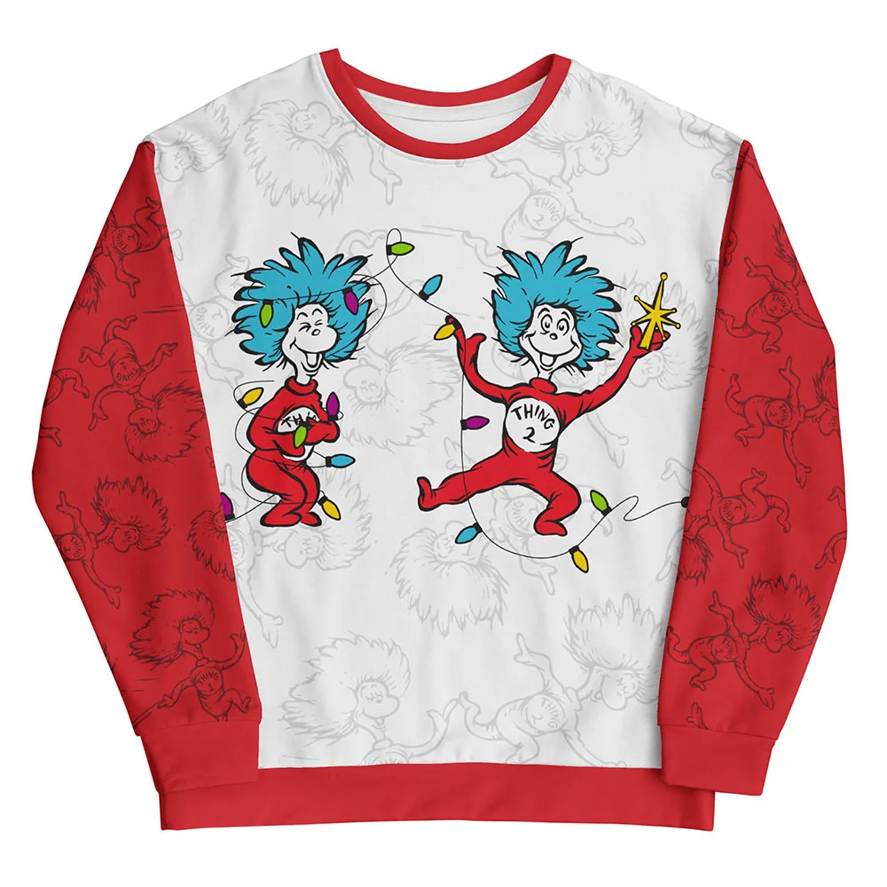 

One Thing 2 Cat in The Hat Косплей Толстовки с круглым вырезом Свободная уличная одежда унисекс в стиле хип-хоп с длинными рукавами Пуловеры с 3D принтом Мужские