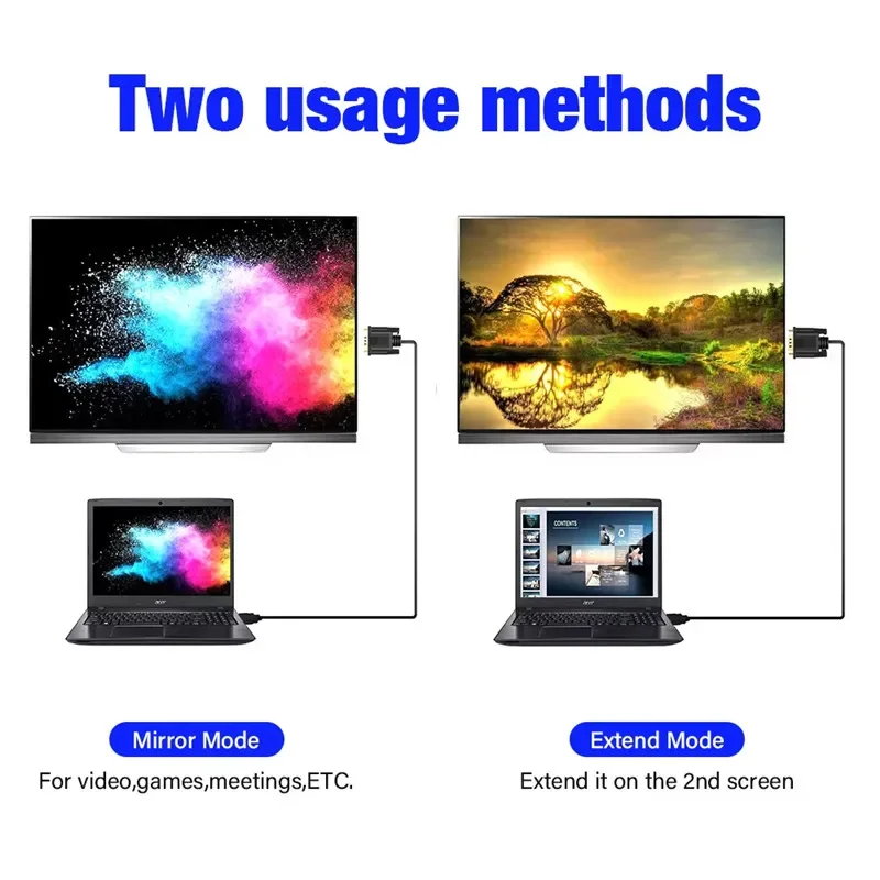 HDTV Male to VGA Male 1080P HDMI-Compatible Cable to VGA Adapter Digital to Analog For Projector Monitor Laptop PC TV Box PS4