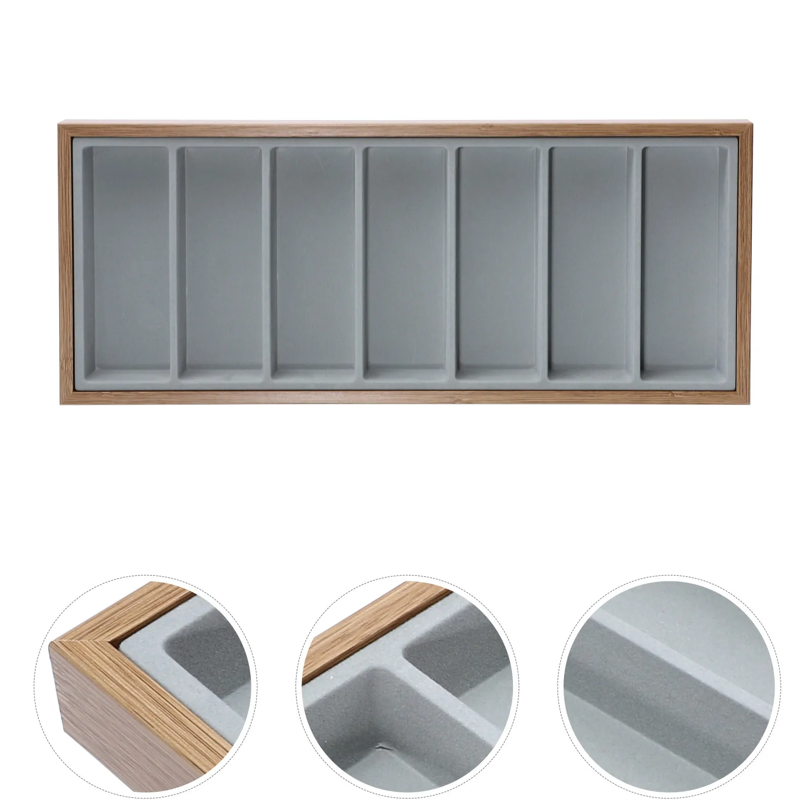 

Glasses Display Box 7 Slots Organizer Tray Retail Storage Holder Scratch Proof Padding Home Decoration Glasses Box