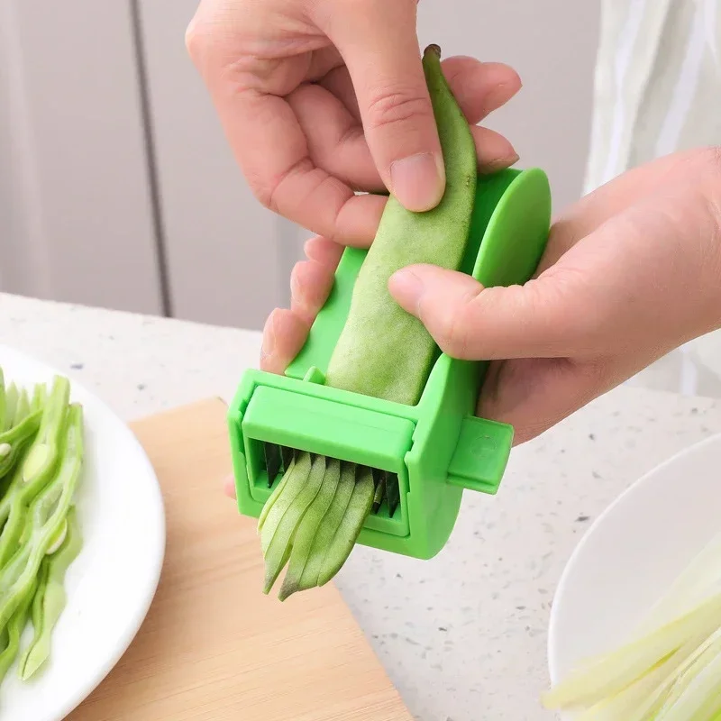 Sharp Bean Slicer Cutter Green Bean Peeler Grater Fruit Vegetable Stringer Peeler Bean Remover Universal Home Kitchen Gadgets