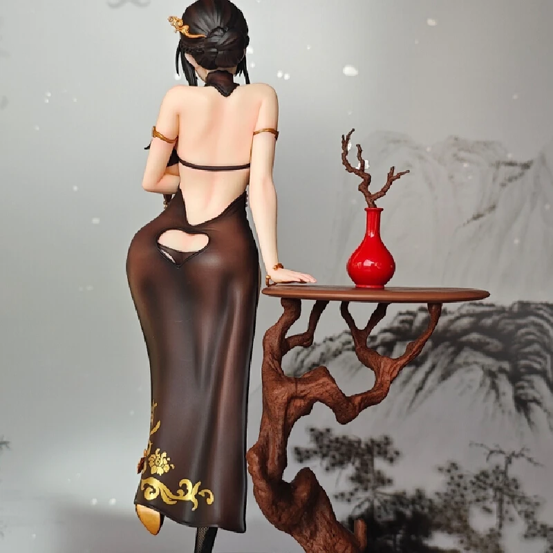 

В наличии оригинальная 28 см Bearpanda сексуальная девушка с Cheongsam фигурка ПВХ коллекция экшн-модель куклы подарки игрушки украшения