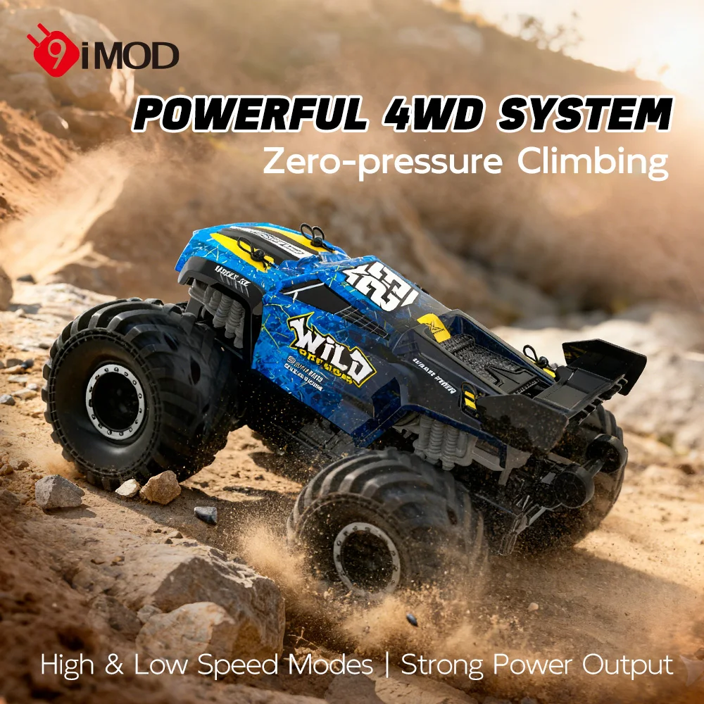 9IMOD RC Amphibious Monster Truck 4WD Remote Control Car Water Land Vehicle Dual Speed Long Range Off Road Toy for Kids