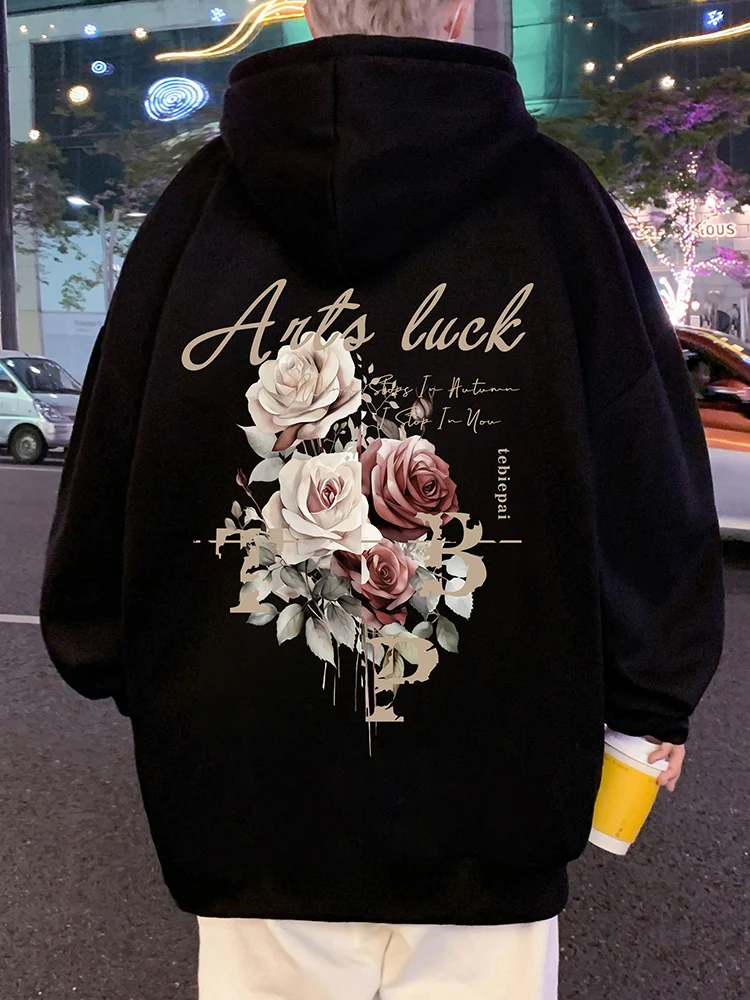 

2025 New Casual Trendy Men's Clothing, Heavyweight Pure Cotton Hooded Sweatshirt for Men in Spring and Autumn