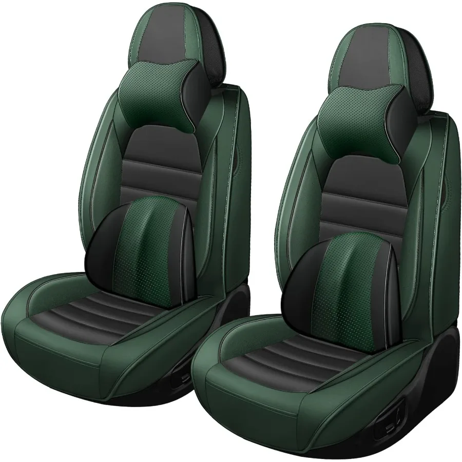 

Front Set Car Seat Covers for Kia Seltos 20212026 Waterproof StainResistant Seat Cover Premium Nappa Leather Seat Protectors wi