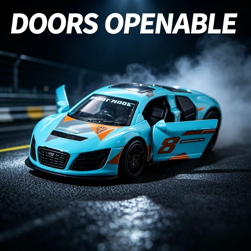 1:36 Alloy Sports Car Model, Return Toy Car, Opening Door Simulation Racing Car, Suitable for Holiday Gift Collection Display CA